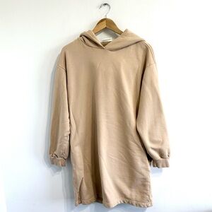 Freedom Company The Hoodie Dress sweatshirt tan yellow mini